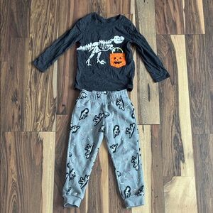 Cat & Jack Black and Gray Dinosaur Halloween Kids Matching Set